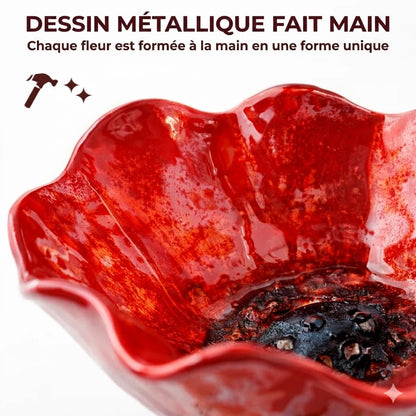 Bain d'oiseaux fait main en forme de graine de fleur – Décoration de jardin unique et abreuvoir pour oiseaux