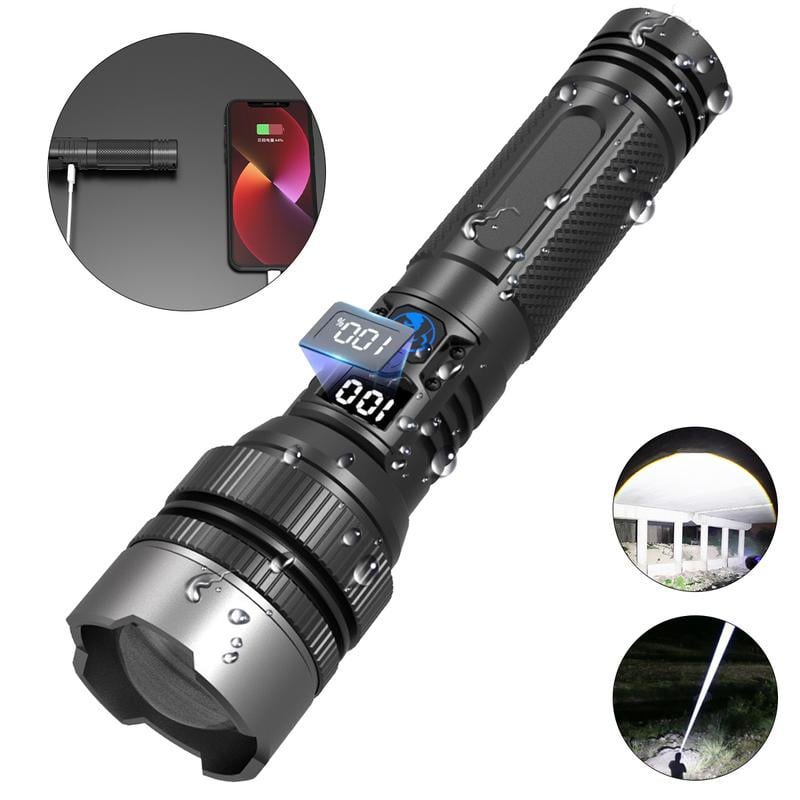 Lampe Torche Tactique avec Fonction Powerbank