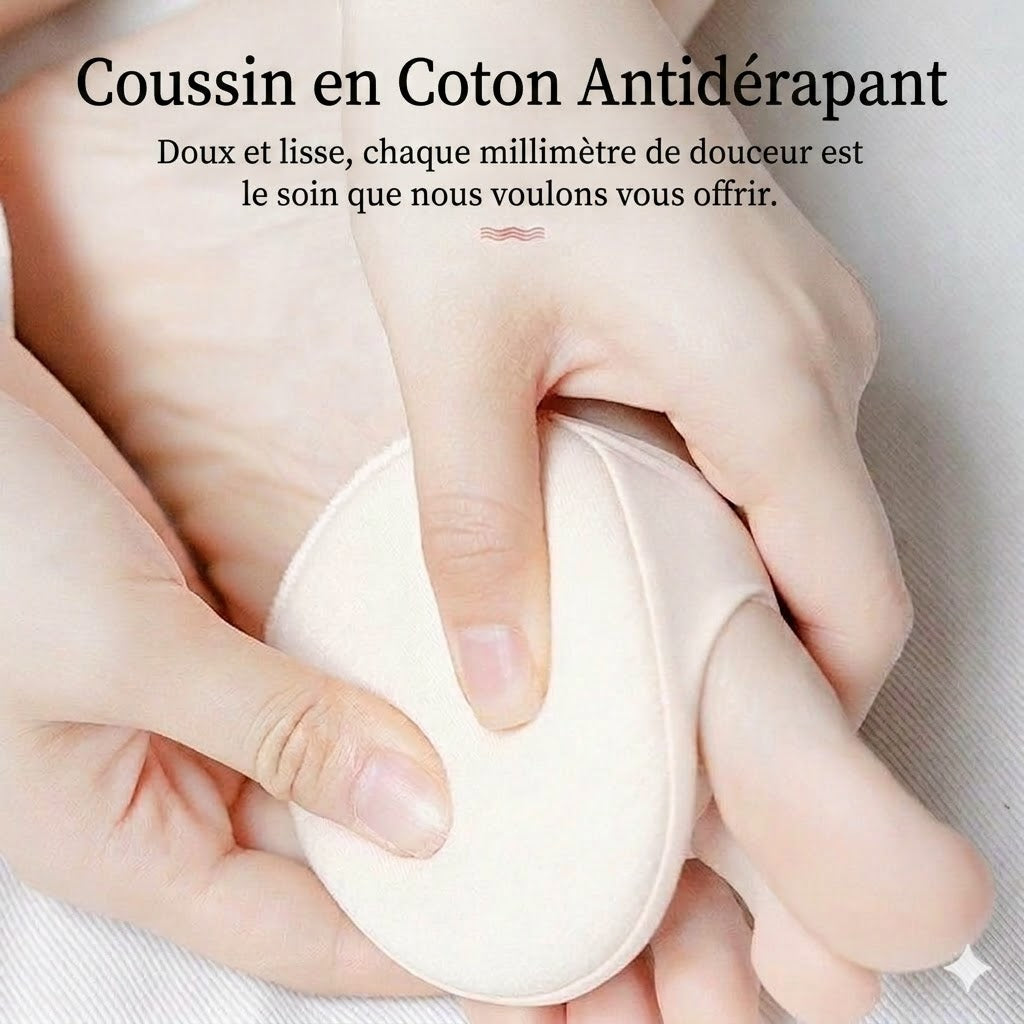 Chaussettes à orteils pour femme (4 paires) – Demi-chaussettes antidérapantes pour escarpins et talons – Respirantes