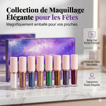 ✨ Kit de 8 eye-liners liquides pailletés