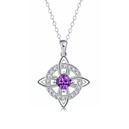 Collier Nœud de Sorcière Mystique avec Pierre de Naissance