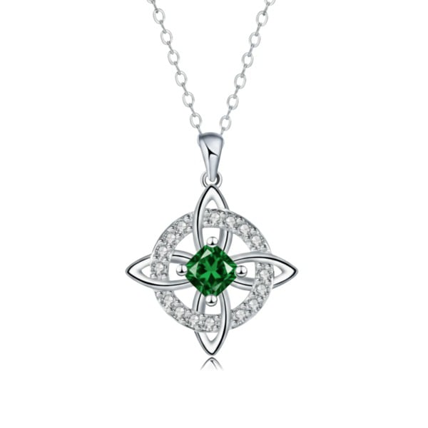 Collier Nœud de Sorcière Mystique avec Pierre de Naissance