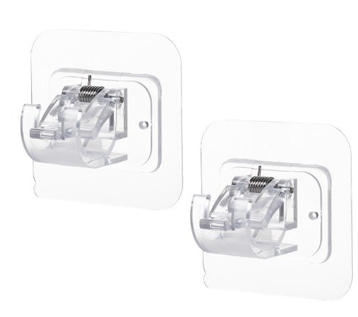 Supports de tringle à rideaux réglables sans clous (Lot de 2)
