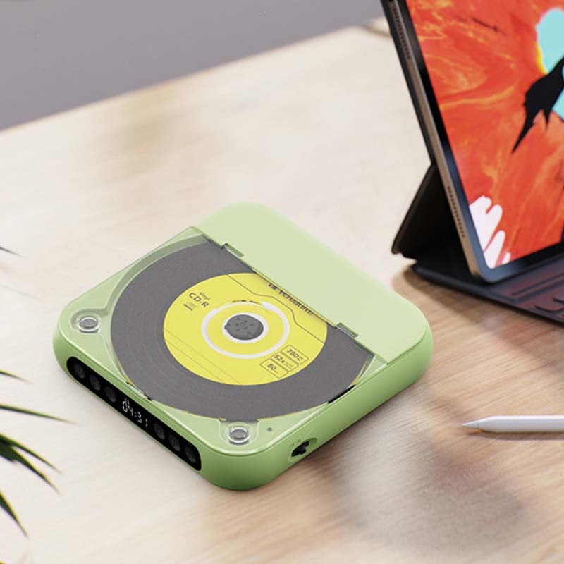 Lecteur CD Portable avec Bluetooth – Discman Rechargeable pour Voiture et Voyages (Anti-Choc)