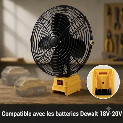Ventilateur portable sur batterie d'outillage