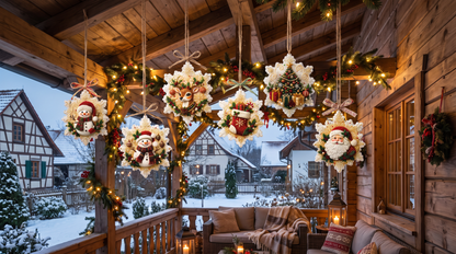 Kit de broderie diamant DIY 6 pièces pour décorations de Noël