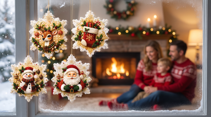 Kit de broderie diamant DIY 6 pièces pour décorations de Noël