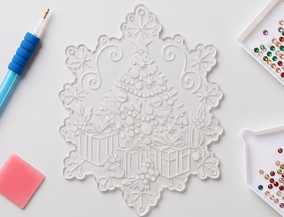 Kit de broderie diamant DIY 6 pièces pour décorations de Noël
