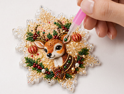 Kit de broderie diamant DIY 6 pièces pour décorations de Noël