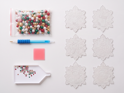 Kit de broderie diamant DIY 6 pièces pour décorations de Noël