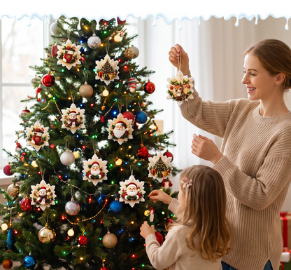 Kit de broderie diamant DIY 6 pièces pour décorations de Noël