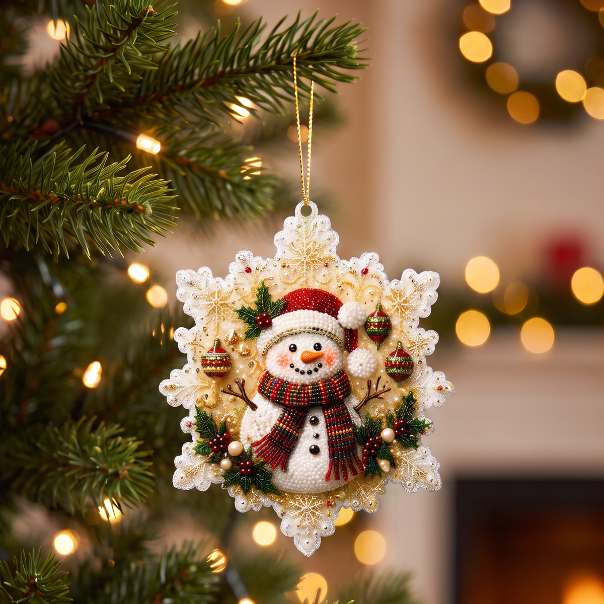 Kit de broderie diamant DIY 6 pièces pour décorations de Noël