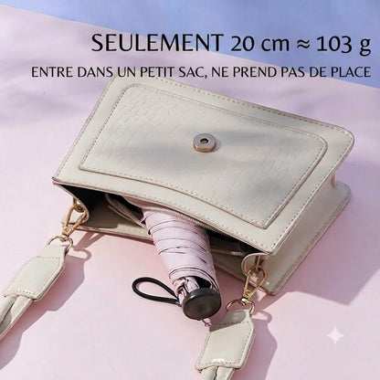 Parapluie ultra-léger en carbone – Protection UV (revêtement noir) pour le soleil et la pluie ☂️