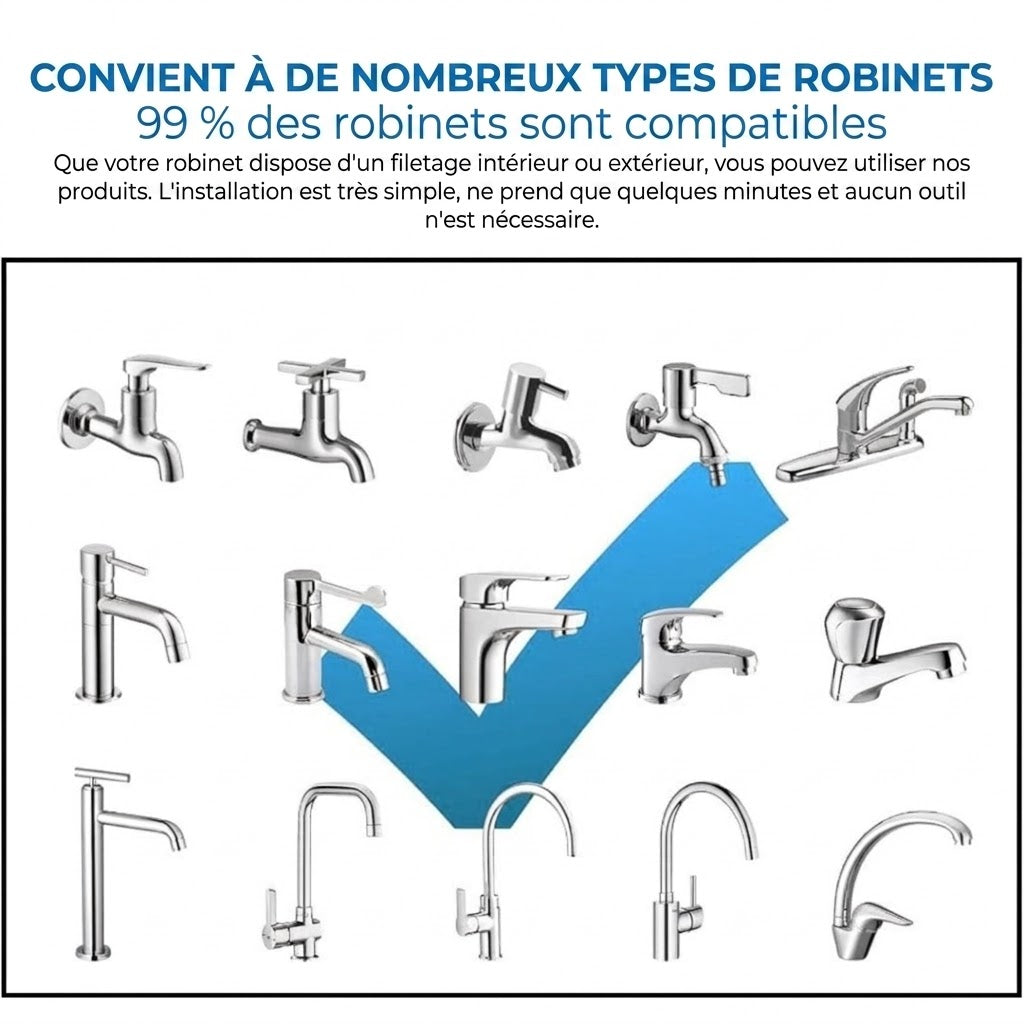 Douchette pour robinet de cuisine - Extension économiseur d'eau
