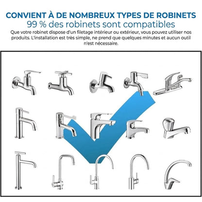 Douchette pour robinet de cuisine - Extension économiseur d'eau