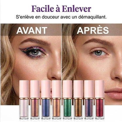 ✨ Kit de 8 eye-liners liquides pailletés
