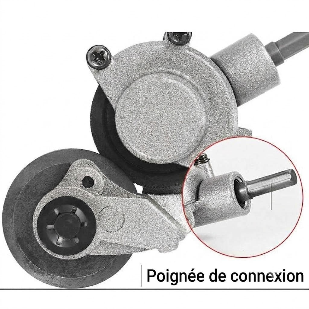 Embout grignoteuse pour perceuse – Cisaille à tôle électrique et découpeuse de plaques de métal