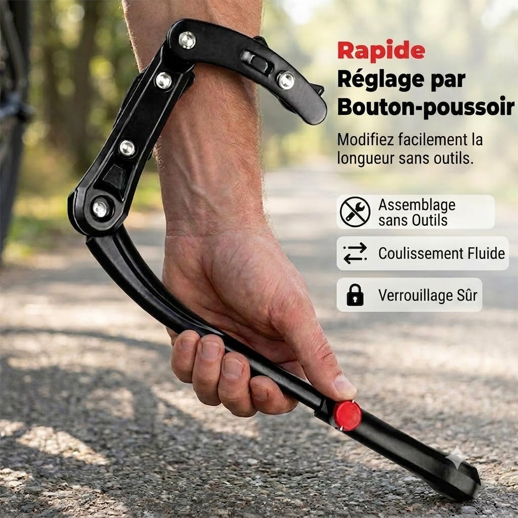 🚲 Béquille de vélo réglable | Adaptée aux vélos de 24 à 29 pouces