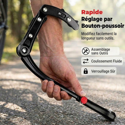 🚲 Béquille de vélo réglable | Adaptée aux vélos de 24 à 29 pouces