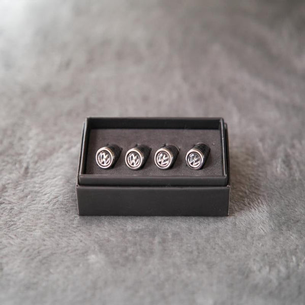 Kit de Bouchons de Valve Carbone de Luxe – Look Fibre de Carbone – Universel pour voiture, moto et vélo – Protection de roue sportive – [Lot de 4]