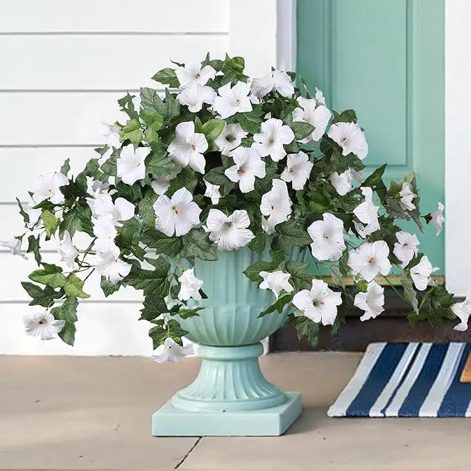Bouquet de pétunias artificiels réalistes – Pour l'intérieur et l'extérieur