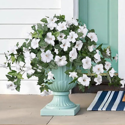 Bouquet de pétunias artificiels réalistes – Pour l'intérieur et l'extérieur