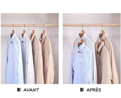 Crochets gain de place pour cintres (Lot de 12 pièces)