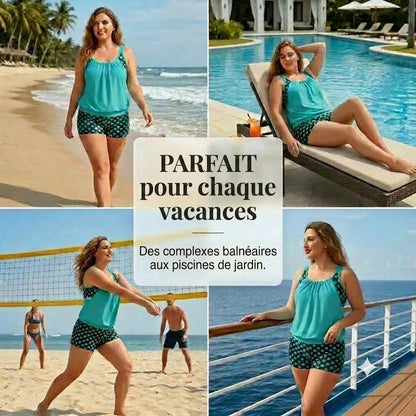Bikini deux pièces à pois pour femmes