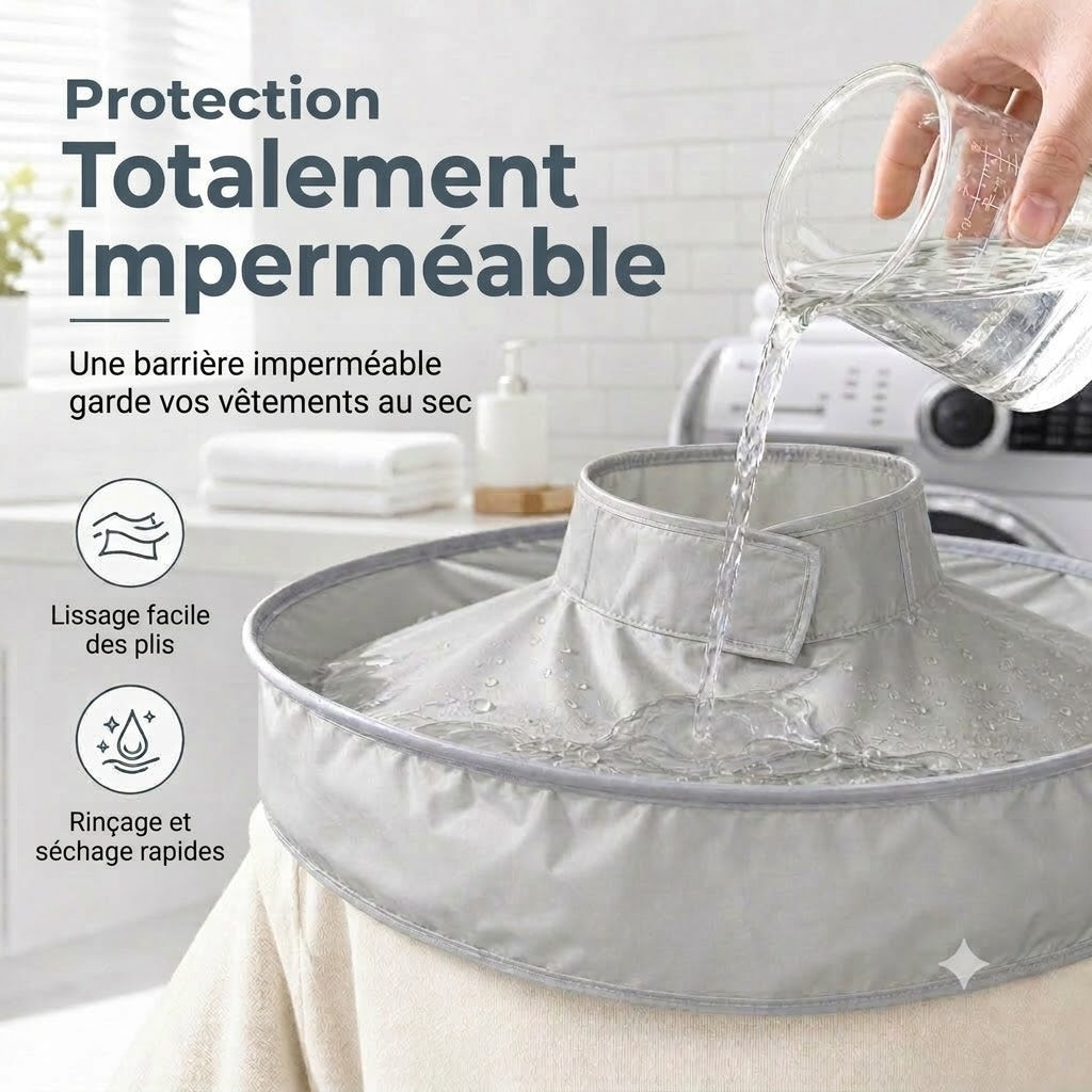 Cape de coupe imperméable avec récupérateur de cheveux – Cape parapluie pliable pour coiffure à domicile