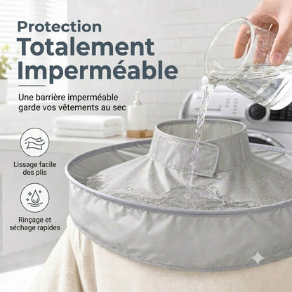 Cape de coupe imperméable avec récupérateur de cheveux – Cape parapluie pliable pour coiffure à domicile