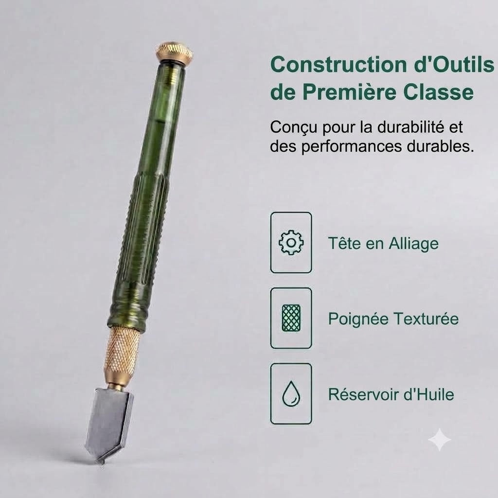 Coupe-verre diamant professionnel – Molette de coupe en alliage trempé