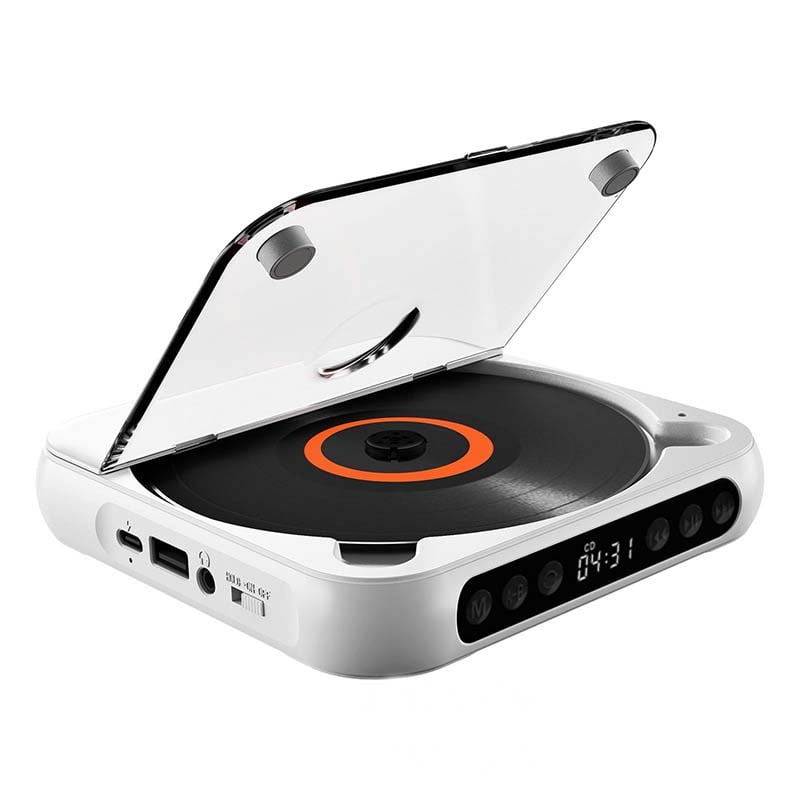 Lecteur CD Portable avec Bluetooth – Discman Rechargeable pour Voiture et Voyages (Anti-Choc)