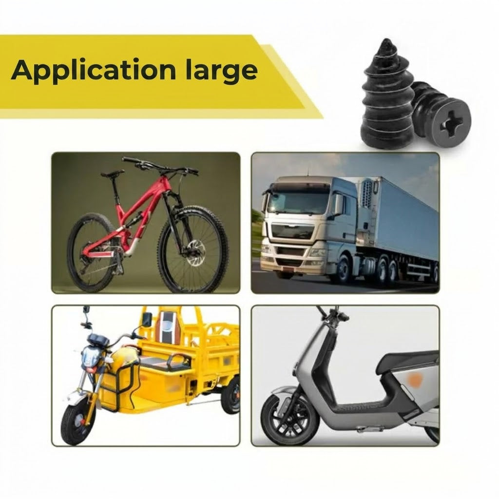 🔩 Lot de 60 Clous de Réparation de Pneus en 2 Tailles