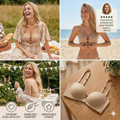 Soutien-gorge push-up avec fermeture sur le devant