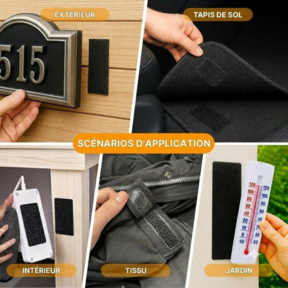 Bande scratch auto-adhésive puissante (1 lot de 20 pièces)