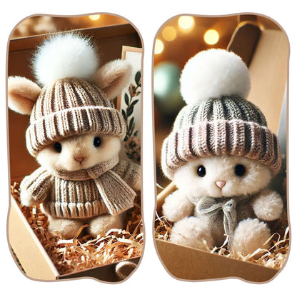 Mini peluches de lapins faites main - Joli cadeau de Pâques et décoration