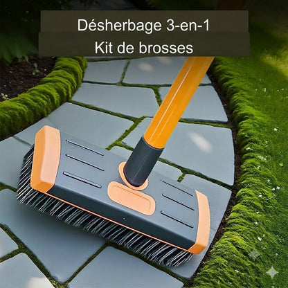 🧹Kit de brosses à joints pour carrelage – Outil de jardin 3-en-1 pour terrasse et allée
