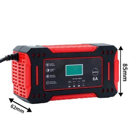 Chargeur de batterie intelligent 12V/24V - Chargeur d'entretien entièrement automatique avec fonction de réparation par impulsion - Pour voiture, moto et bateau