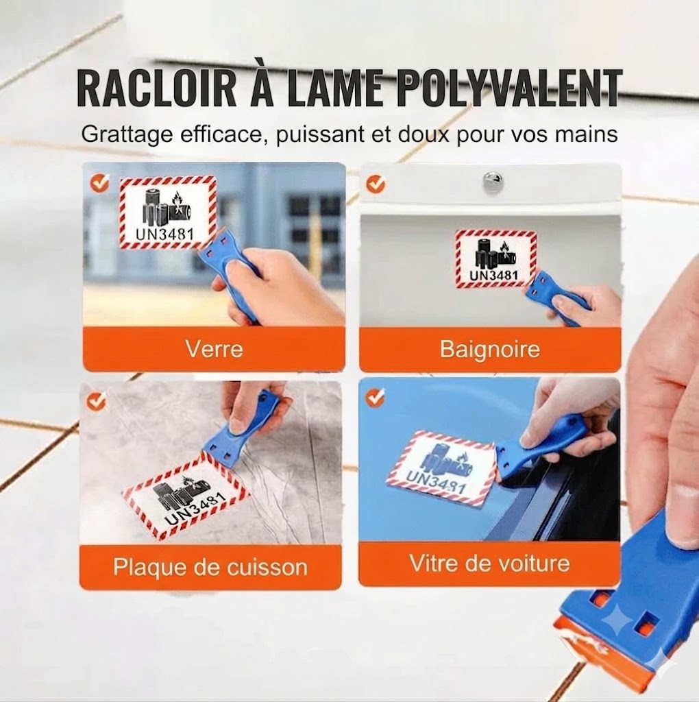 Grattoir en plastique