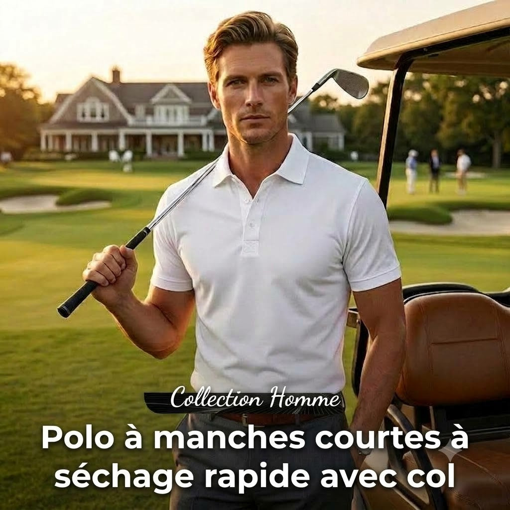 Polo à manches courtes pour homme – Coupe slim et sportive