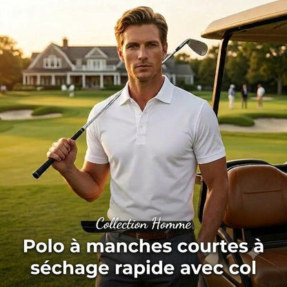 Polo à manches courtes pour homme – Coupe slim et sportive