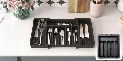 Range-couverts extensible pour tiroir de cuisine