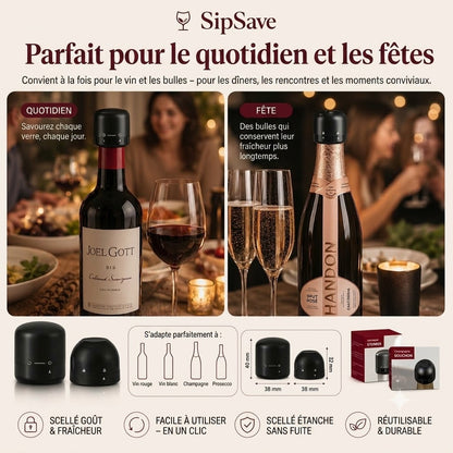 SipSave – Bouchons pour vin et champagne