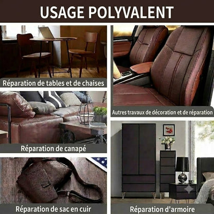 🛋️ Kit de réparation de cuir autocollant