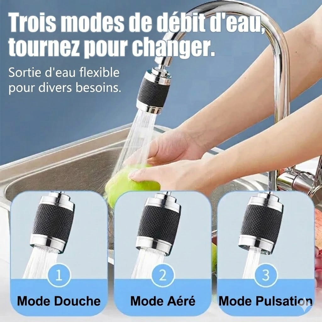 Filtre à eau compact pour robinet – Filtre de robinet à installation rapide (1+1 Gratuit)
