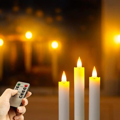 Bougies LED rechargeables atmosphériques avec télécommande et minuterie
