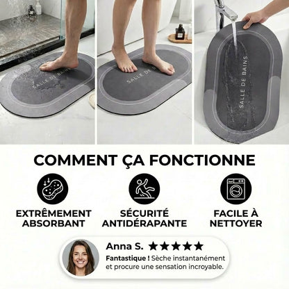 Tapis de bain à séchage rapide