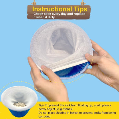 💥 🔥 Offre limitée : 2 ACHETÉS + 1 OFFERT ! ✨ Kit de nettoyage pour panier skimmer de piscine – Nettoyage facile et efficace (1 lot de 10 pcs)
