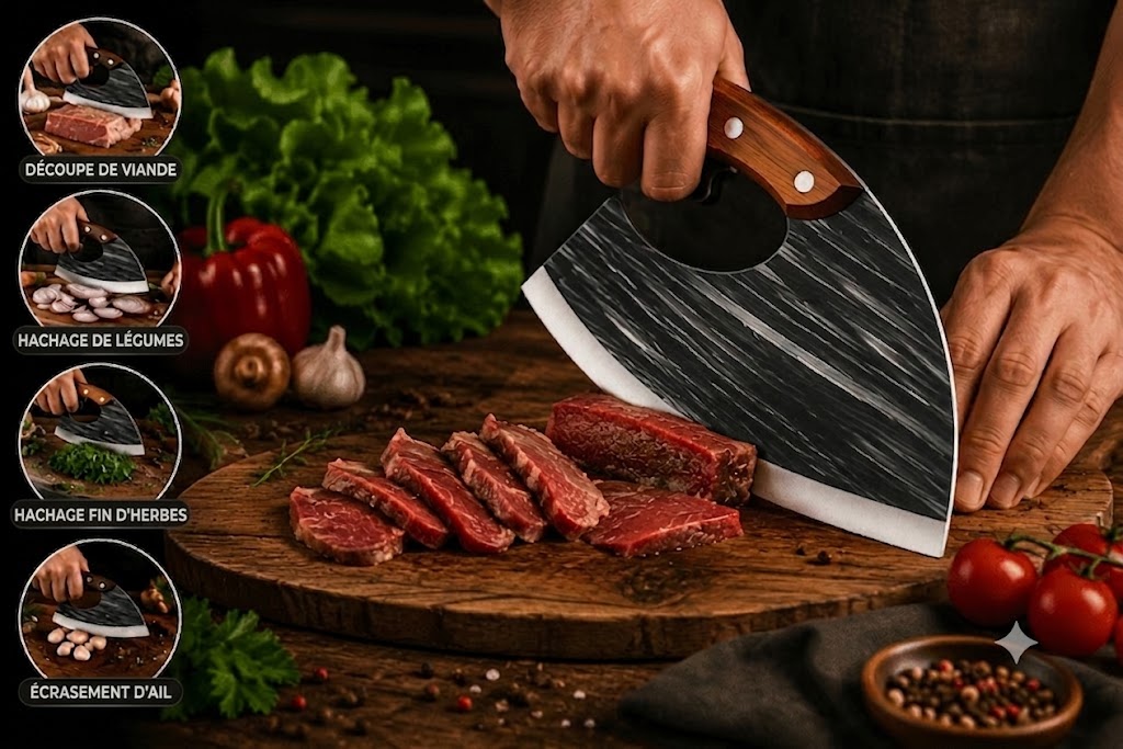 🔪 Ensemble de couteaux à viande haut de gamme (Lot de 2) – Tranchant ultime pour le barbecue, les grillades et la cuisine