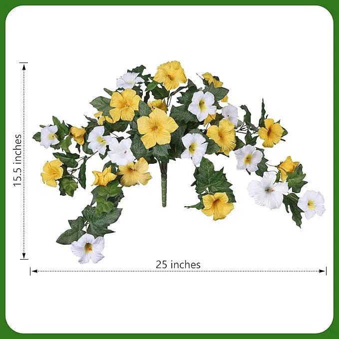 Bouquet de pétunias artificiels réalistes – Pour l'intérieur et l'extérieur